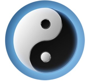 Yin og yang illustrasjon
